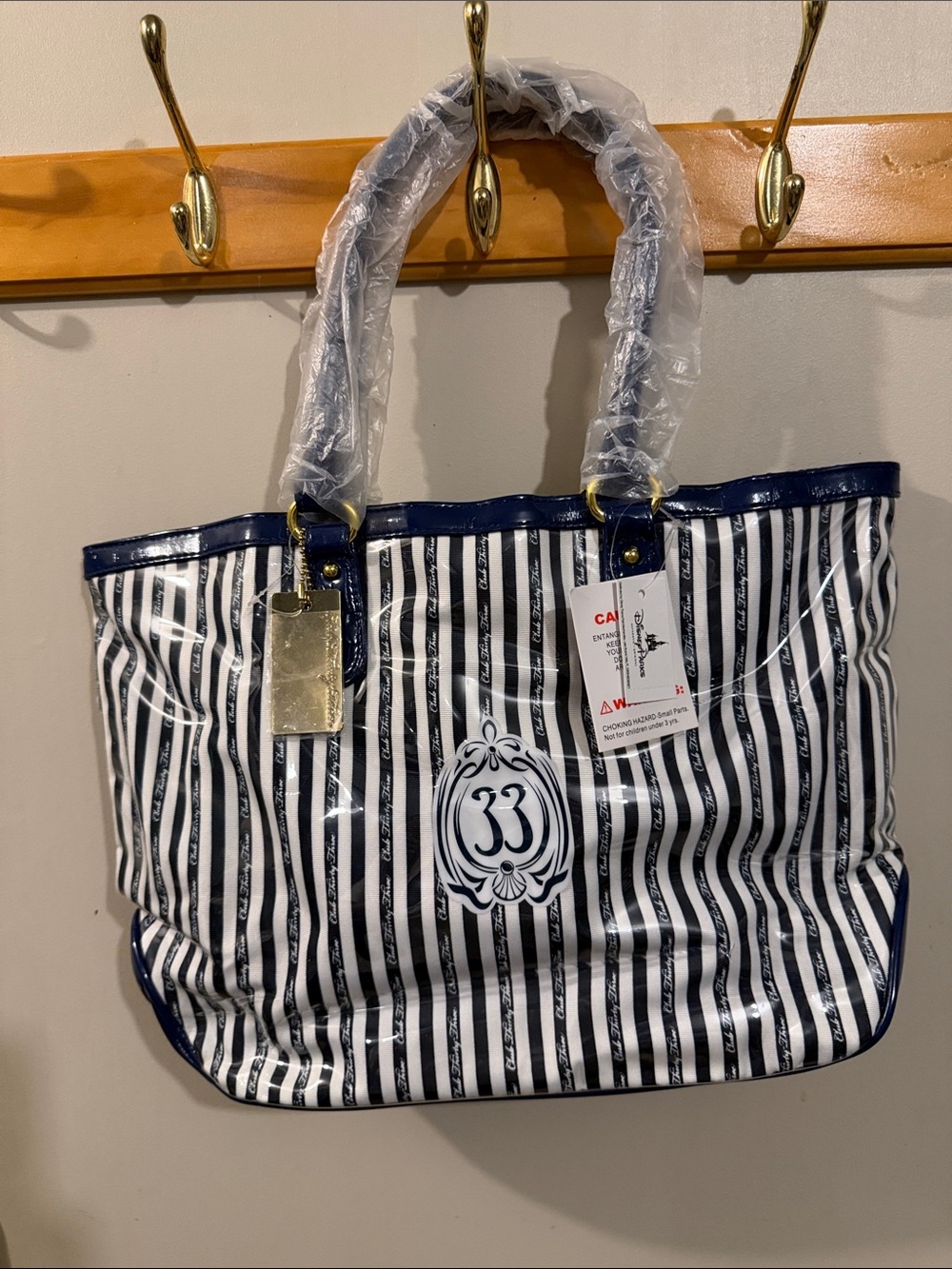 NWT Disney Parks Club 33 Navy&White Satchel Bag/Purse